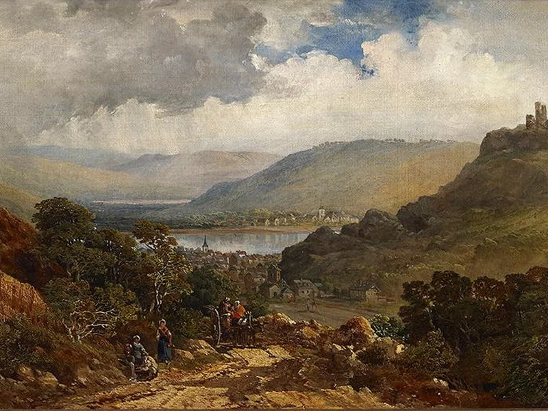 1819-Emma Sophia Oliver - Villaggio del distretto lacustre